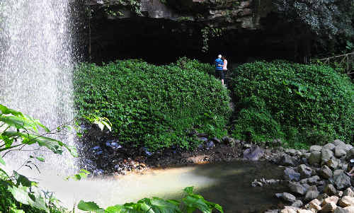 Crystal Shower Falls is at its most spectacular after rain. Crystal Shower Falls is at its most spectacular after rain.